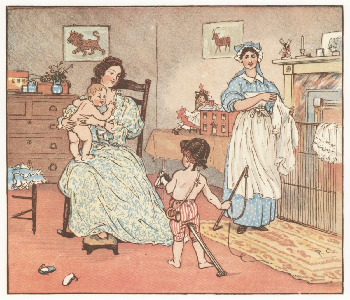 Hey Diddle Diddle & Baby Bunting 1882 - Randolph Caldecott | Dimensions 4536 x 3892 pixels