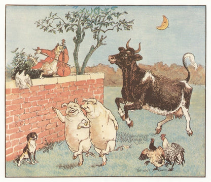 Hey Diddle Diddle & Baby Bunting 1882 - Randolph Caldecott | Dimensions 4620 x 4000 pixels
