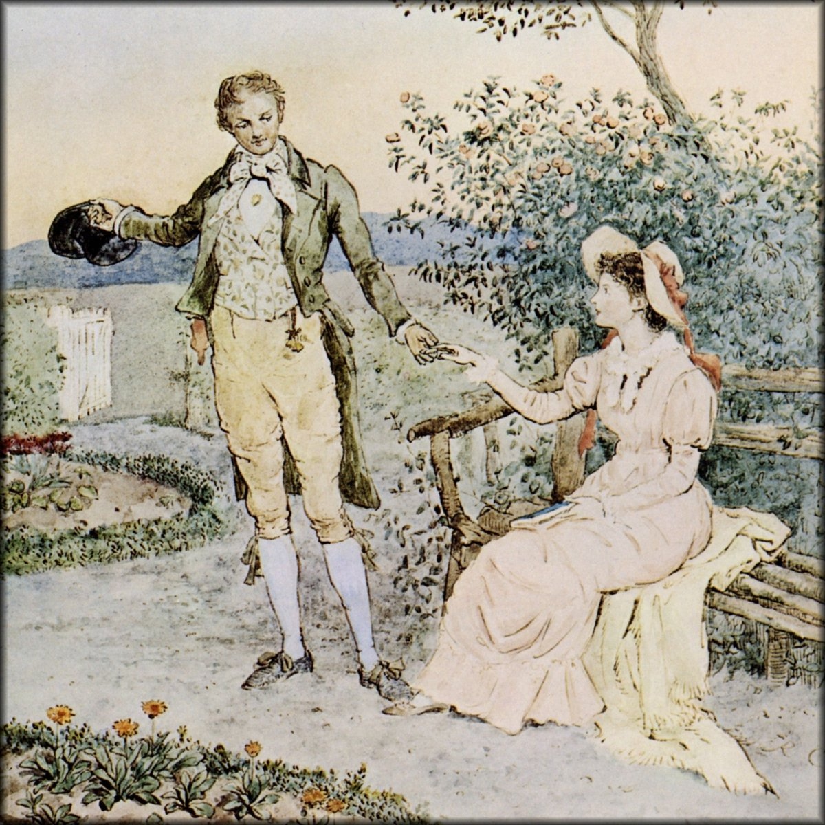 Randolph Caldecott (1846-1886) - Says I My Pretty Lass 1887 | Digital Download - 1 image
