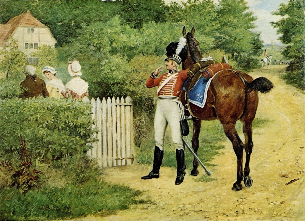 Randolph Caldecott (1846-1886) - The Girl I Left Behind Me | Dimensions 6120 x 4440 pixels