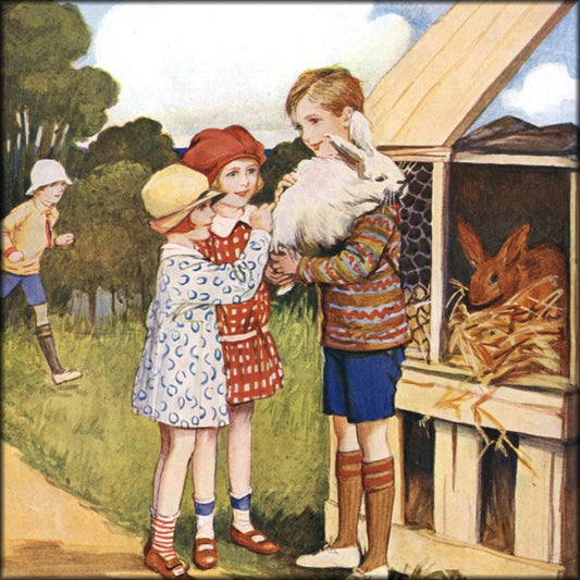 Ruth Cobb - Children with Rabbits | Digital Download - 1 image