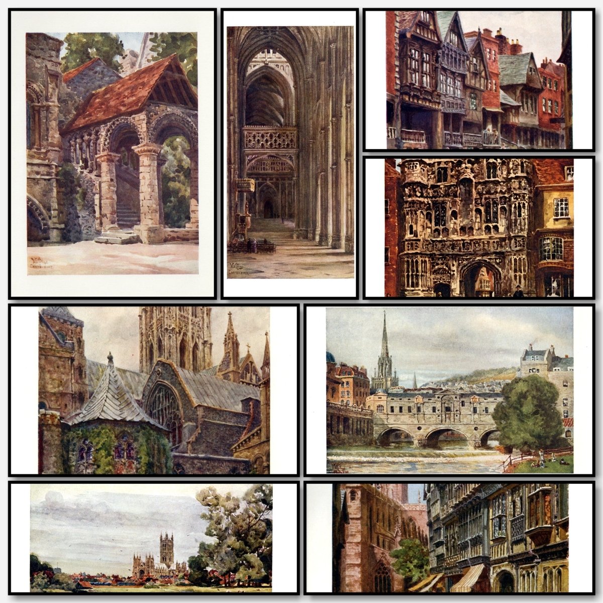 Cathedral Cities of England 1908 - William W. Collins | A snapshot of some of the images