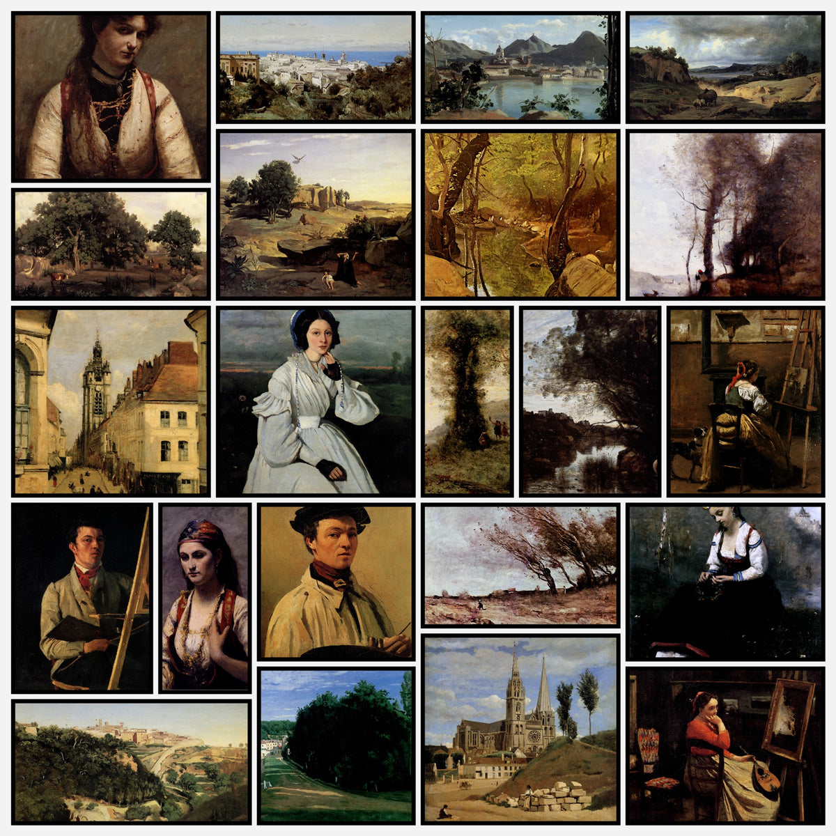 Jean-Baptiste Camille Corot Public Domain Images to Download | A snapshot of some of the images