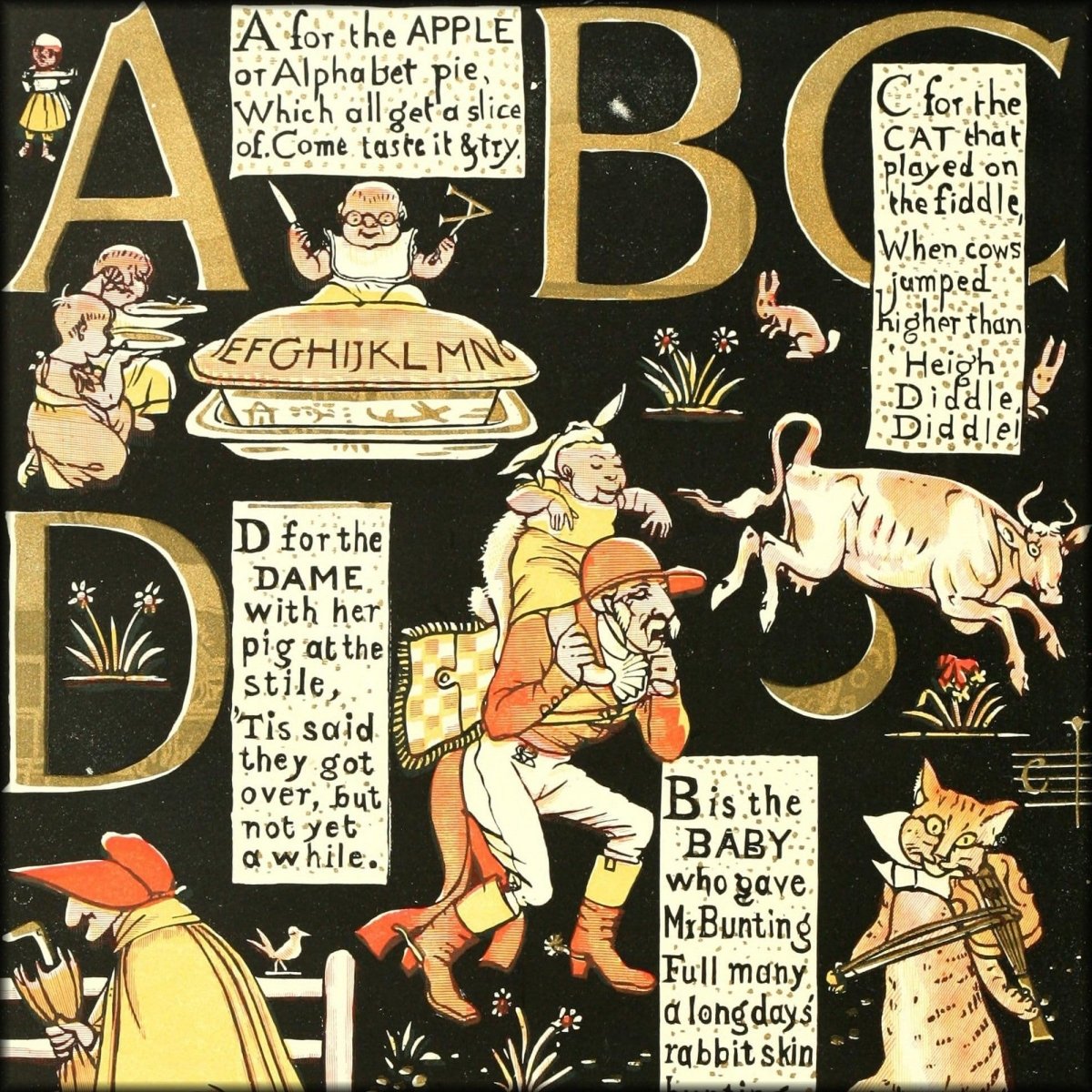 The Absurd ABC 1897 - Walter Crane - 9 images | Digital Download - 9 images