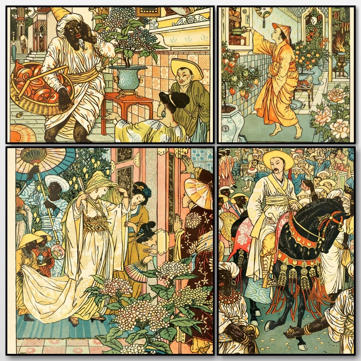 Aladdin c.1875 - Walter Crane - 4 images | A snapshot of the images