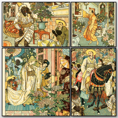 Aladdin c.1875 - Walter Crane - 4 images | A snapshot of the images