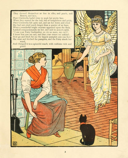 The Cinderella Picture Book 1911 - Walter Crane - 24 images | Dimensions 2195 x 2705 pixels