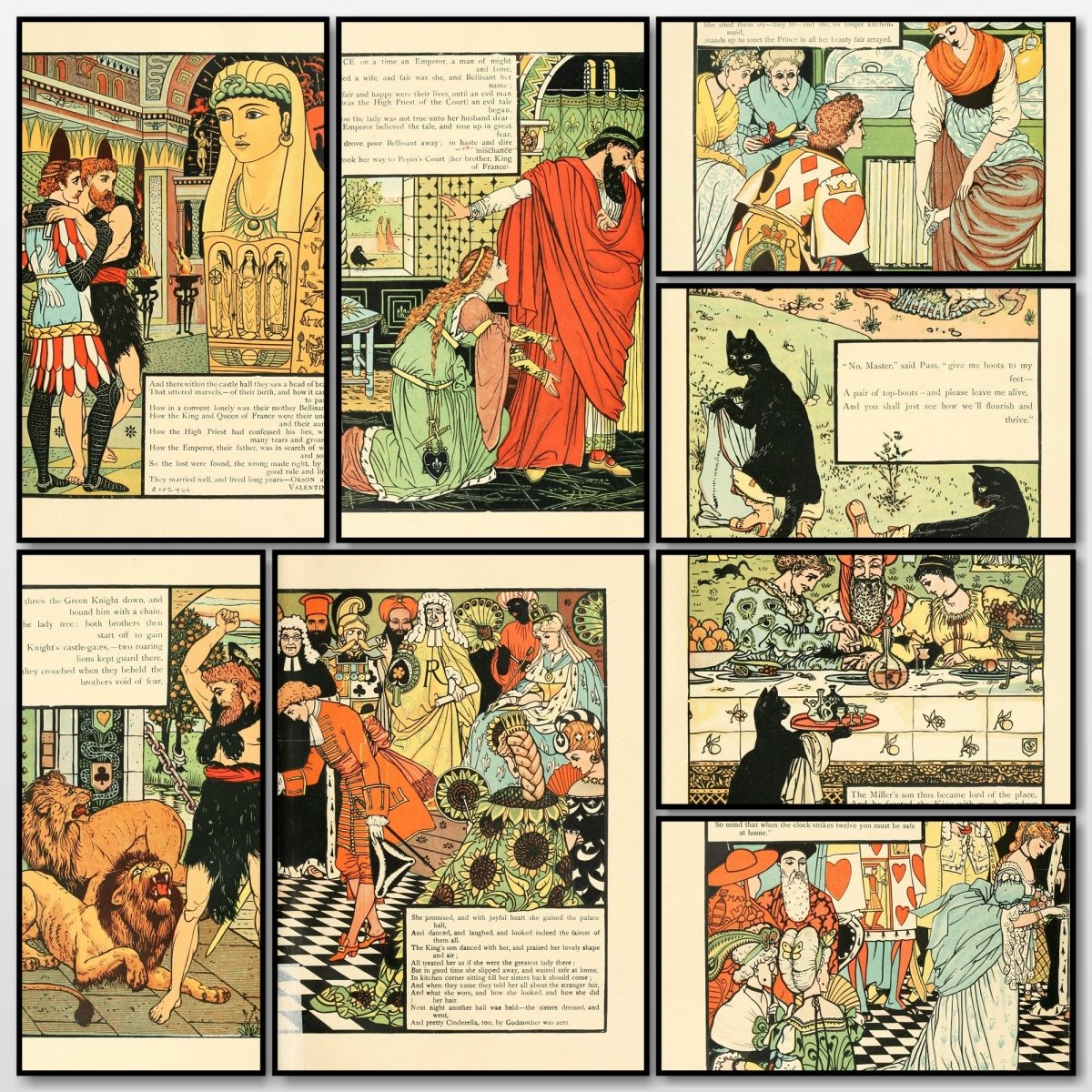The Cinderella Picture Book 1911 - Walter Crane - 24 images | A snapshot of some of the images