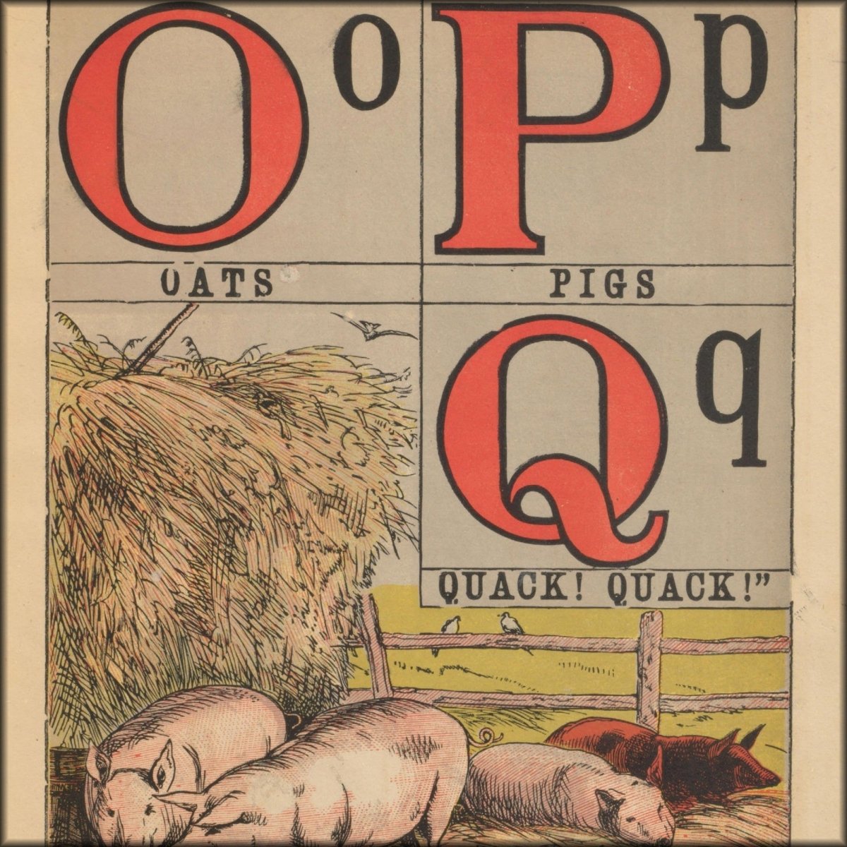 Farm Yard Alphabet 1865 - Walter Crane - 8 images | Digital Download - 8 images