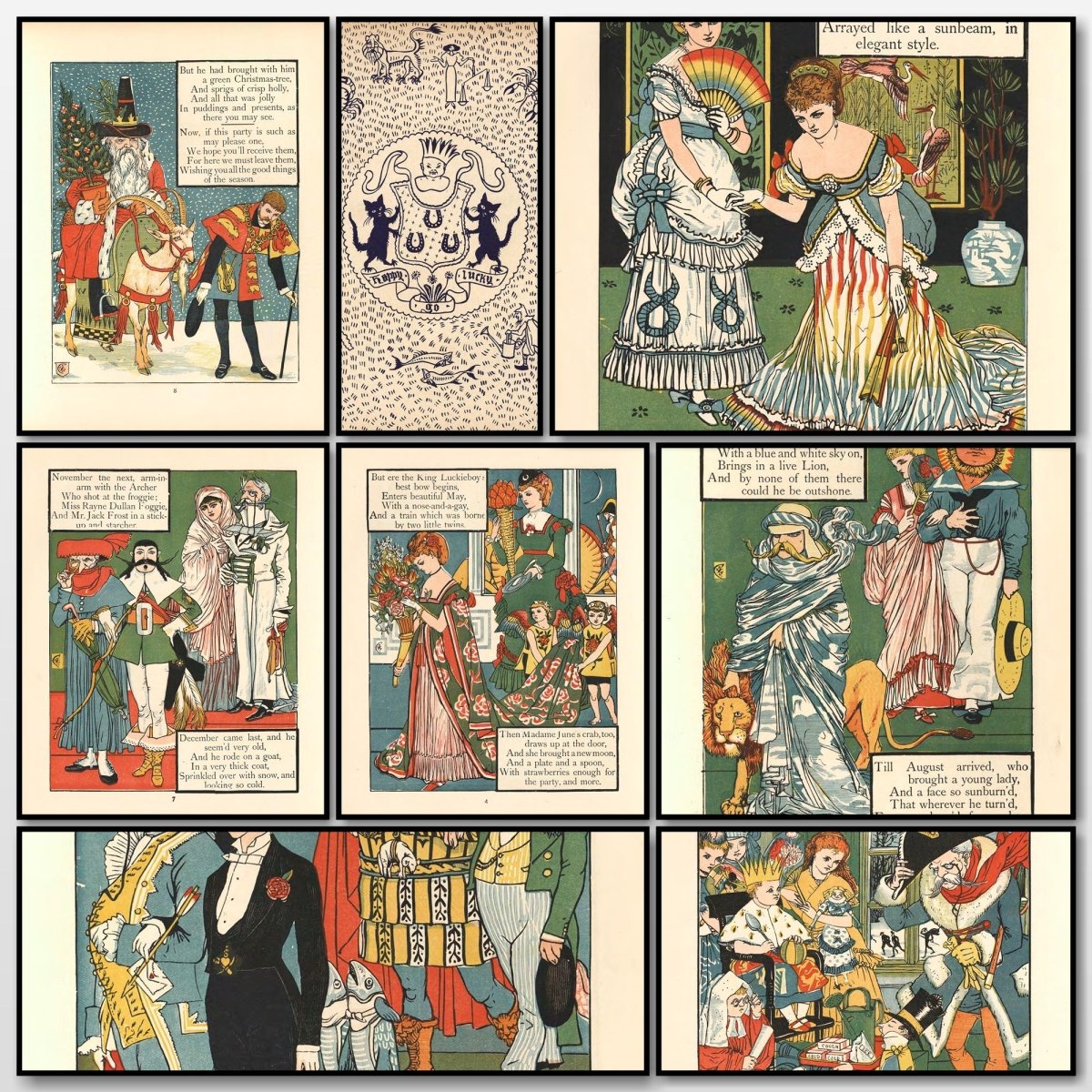 King Luckie Boy's Party 1900 - Walter Crane - 10 images | A snapshot of some of the images