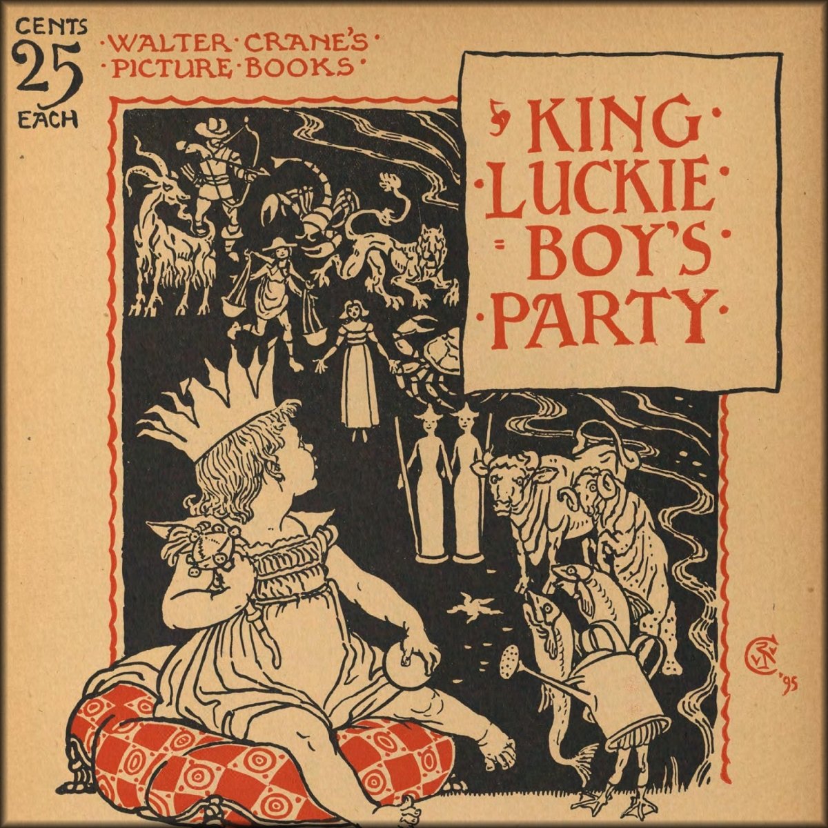 King Luckie Boy's Party 1900 - Walter Crane - 10 images | Digital Download - 10 images