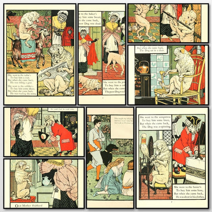 Mother Hubbard 1897 - Walter Crane - 9 images | A snapshot of some of the images