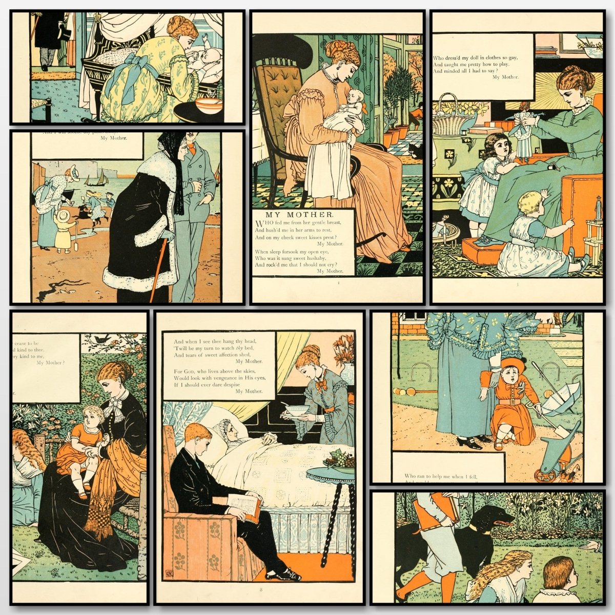 My Mother 1897 - Walter Crane - 9 images | A snapshot of some of the images