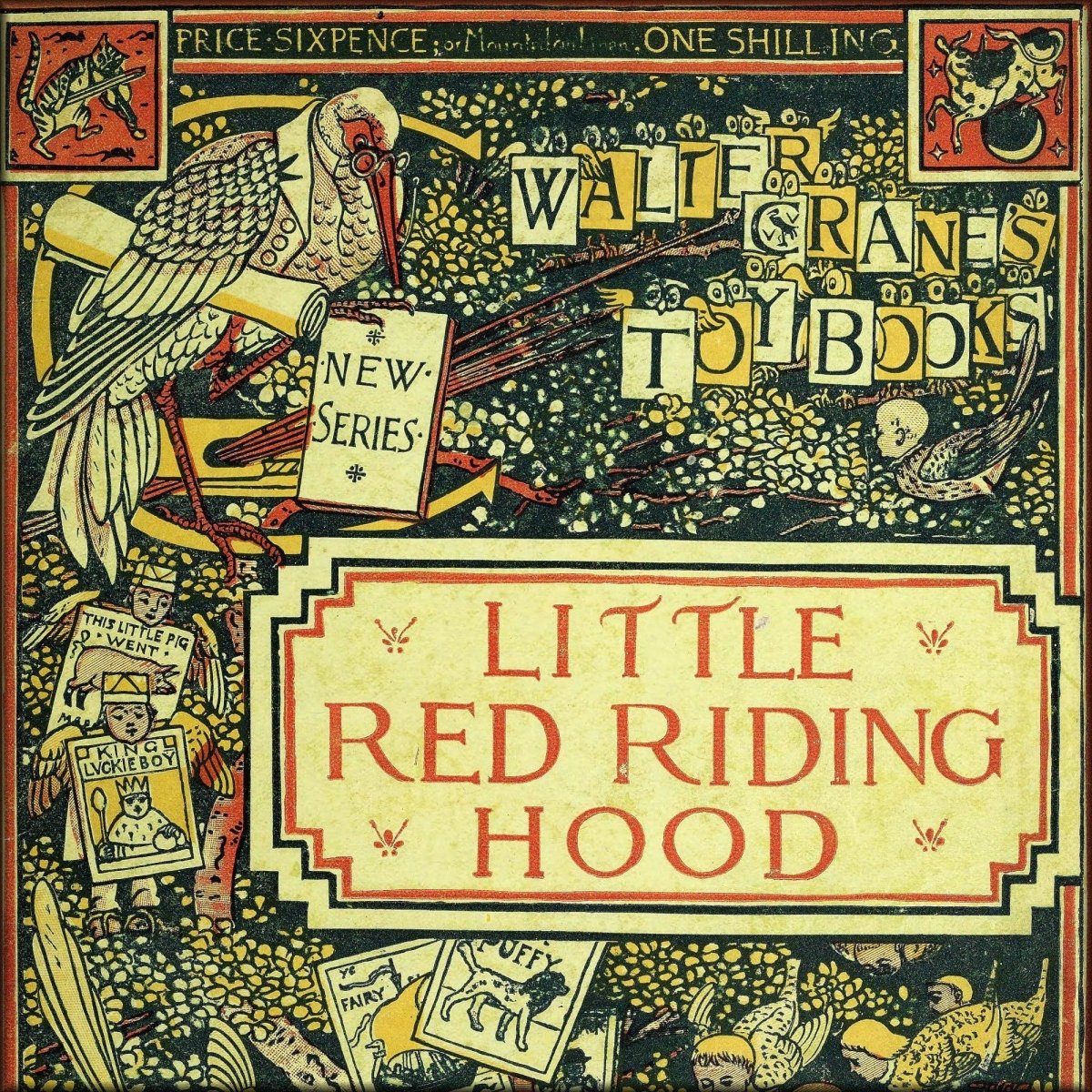 Little Red Riding Hood 1875 - Walter Crane - 9 images | Digital Download - 9 images