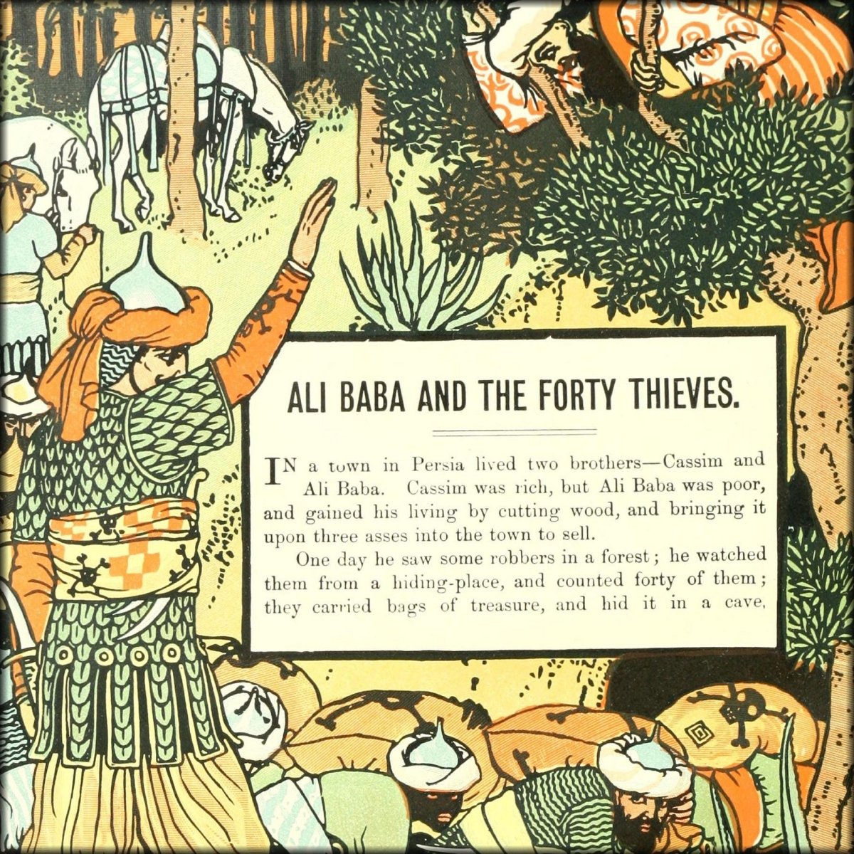 The Forty Thieves, 1898 - Walter Crane - 11 images | Digital Download - 11 images