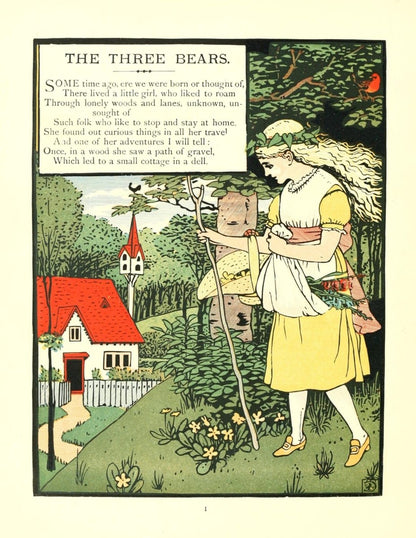The Three Bears, 1896 - Walter Crane - 11 images | Dimensions 2170 x 2805 pixels
