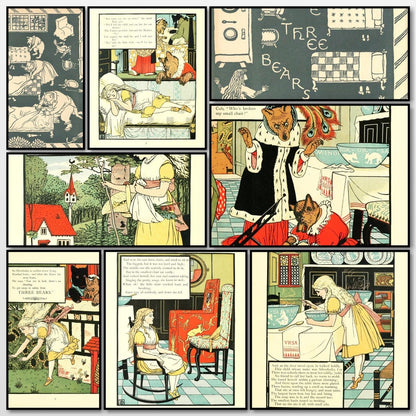The Three Bears, 1896 - Walter Crane - 11 images | A snapshot of some of the images