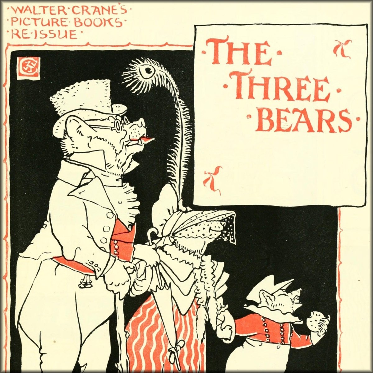 The Three Bears, 1896 - Walter Crane - 11 images | Digital Download - 11 images