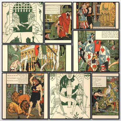 Valentine & Orson 1900 - Walter Crane - 11 images | A snapshot of some of the images