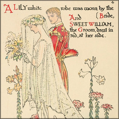Walter Crane Public Domain Images to Download | A Flower Wedding (1905) - 37 images