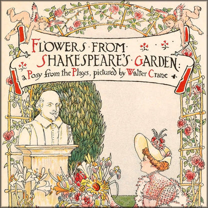 Walter Crane Public Domain Images to Download | Flowers from Shakespeare's Garden (1909) - 40 images