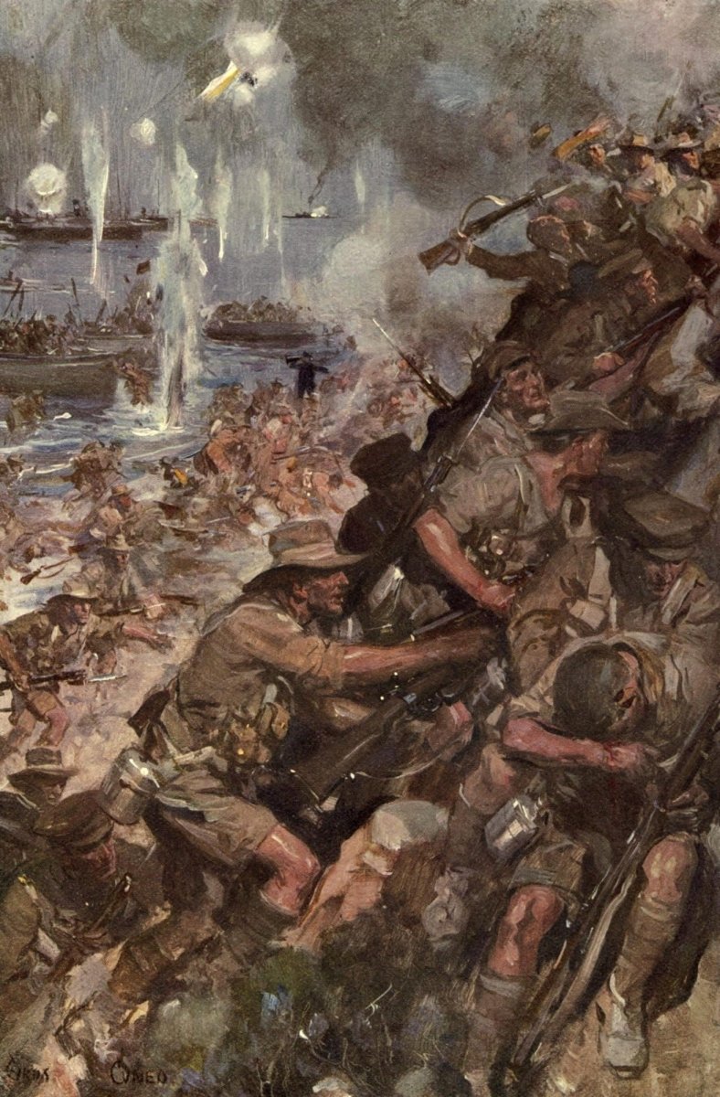 Told in the Huts 1916 - Cyrus Cuneo (1879-1916) - 6 images | Dimensions 2052 x 3126 pixels