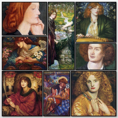 Dante Gabriel Rossetti Public Domain Images to Download | A snapshot of some of the images