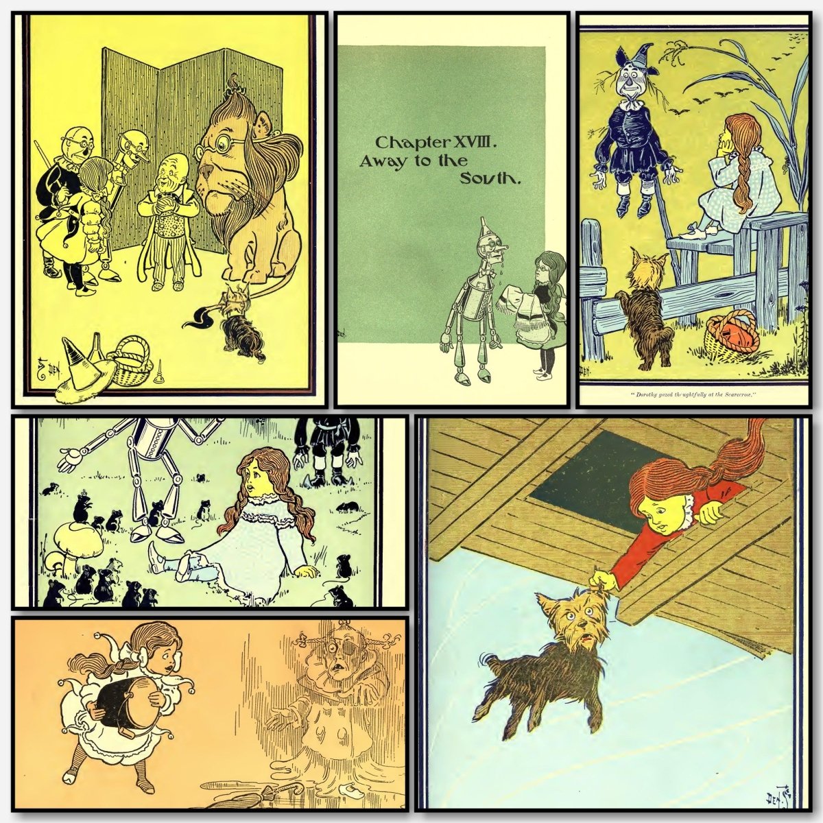 The Wonderful Wizard of Oz 1900 - William W. Denslow | A snapshot of some of images