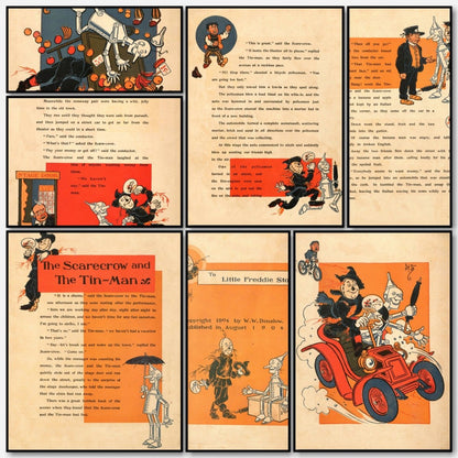 Scarecrow & the Tin-Man 1904 - William W Denslow - 16 images | A snapshot of some of the images