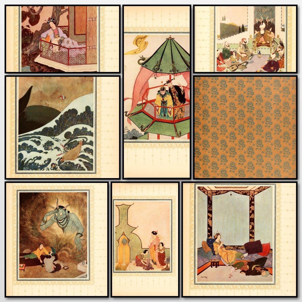 Sinbad the Sailor 1914 - Edmund Dulac - 15 images | A snapshot of some of the images