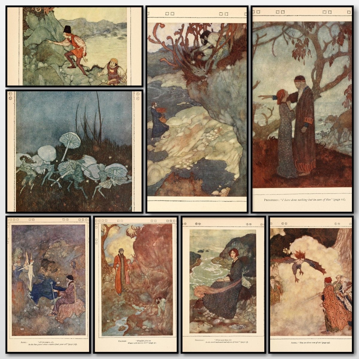 The Tempest, 1915 - Edmund Dulac - 16 images | A snapshot of some of the images