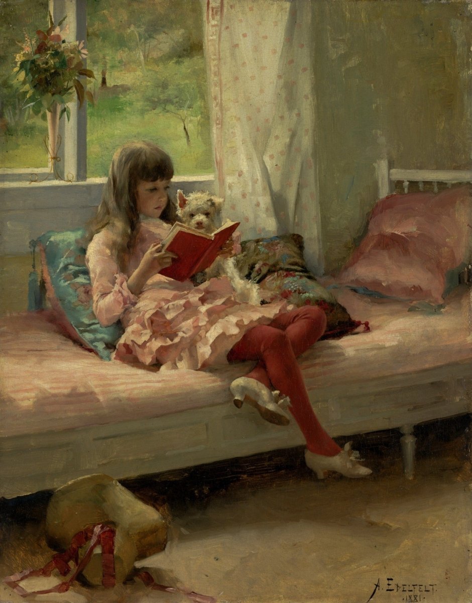 People that Read - 100 Images Vintage Art Collection | Dimensions 5196 x 6630 pixels