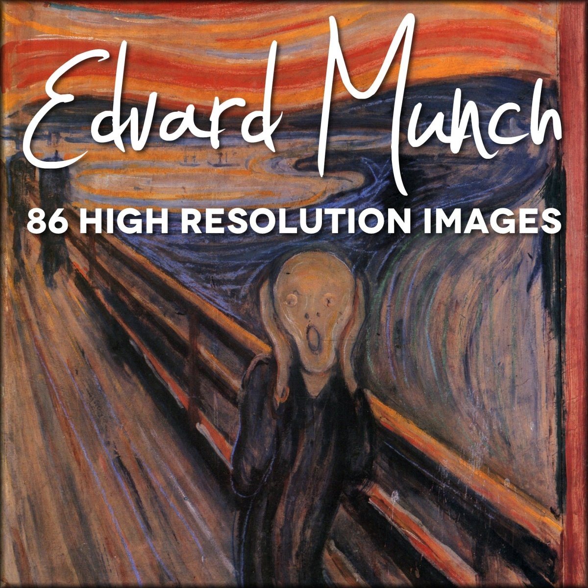 Edvard Munch Public Domain Images including The Scream | Digital Download - 86 images