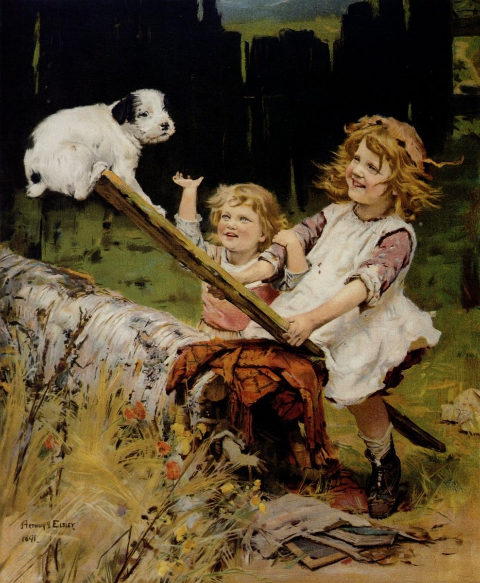 Arthur Elsley's Victorian Children & their Pets | Dimensions 4563 x 5544 pixels