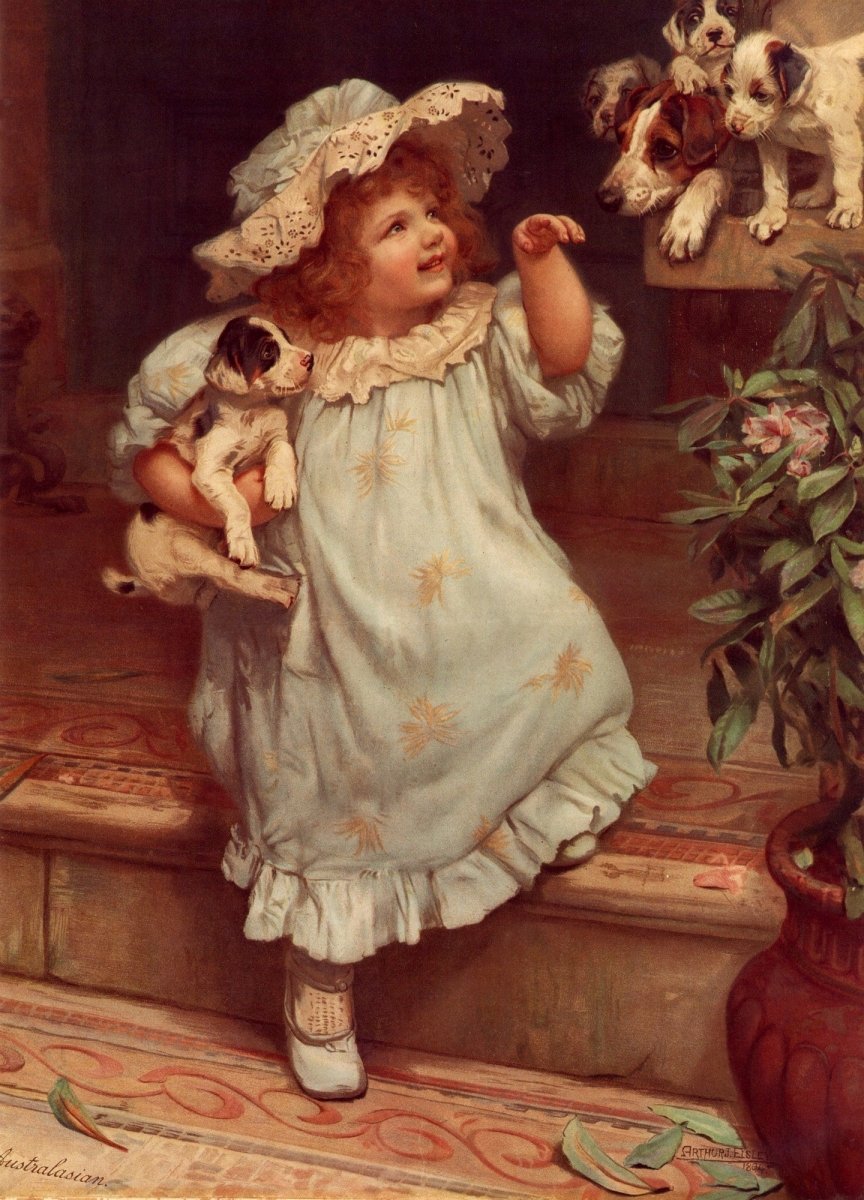 Arthur Elsley's Victorian Children & their Pets | Dimensions 5860 x 8140 pixels