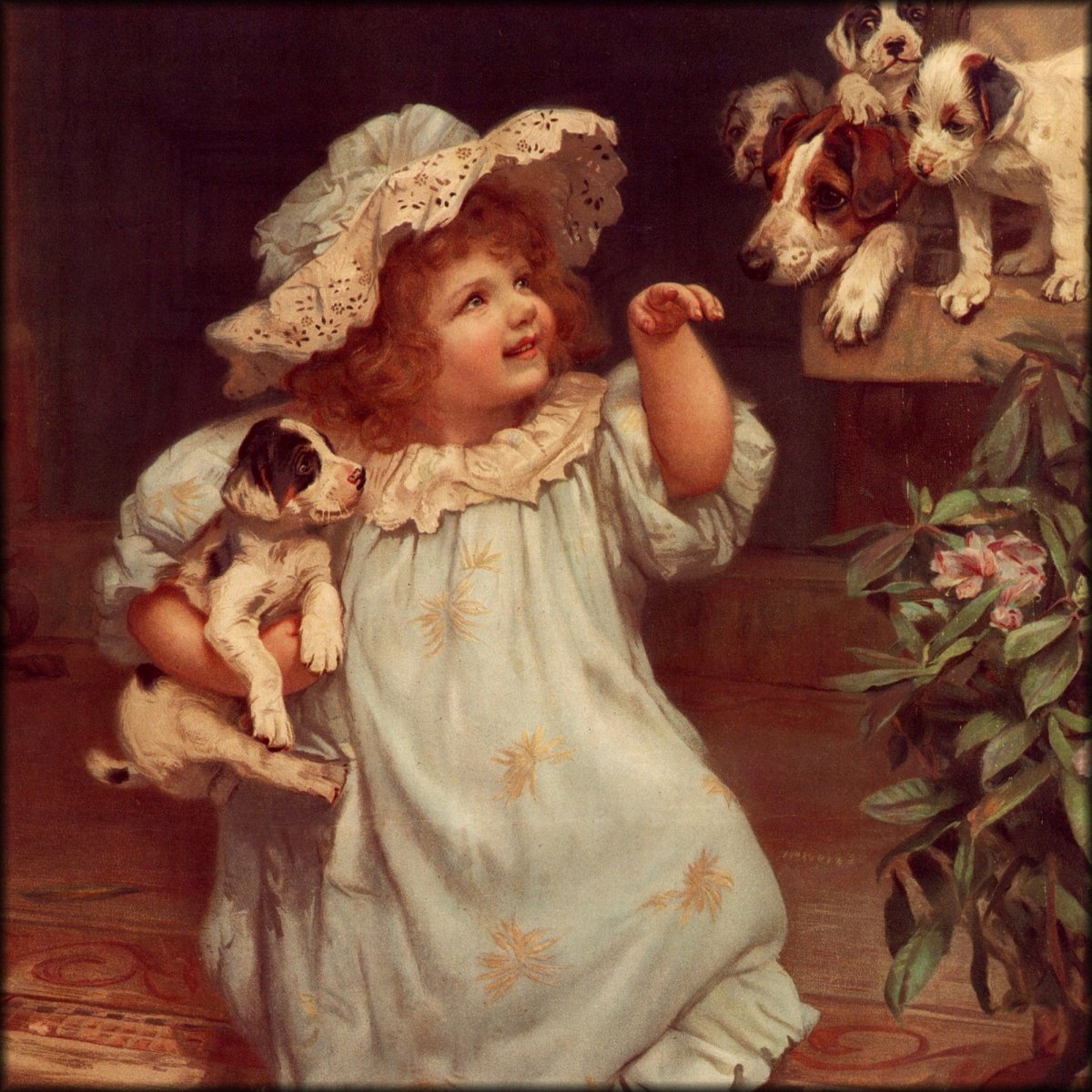 Arthur John Elsley - My Puppies 1894 | Digital Download - 1 image