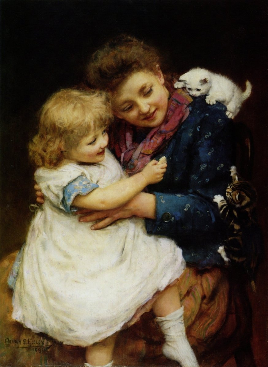 Arthur Elsley's Victorian Children & their Pets | Dimensions 4383 x 6021 pixels