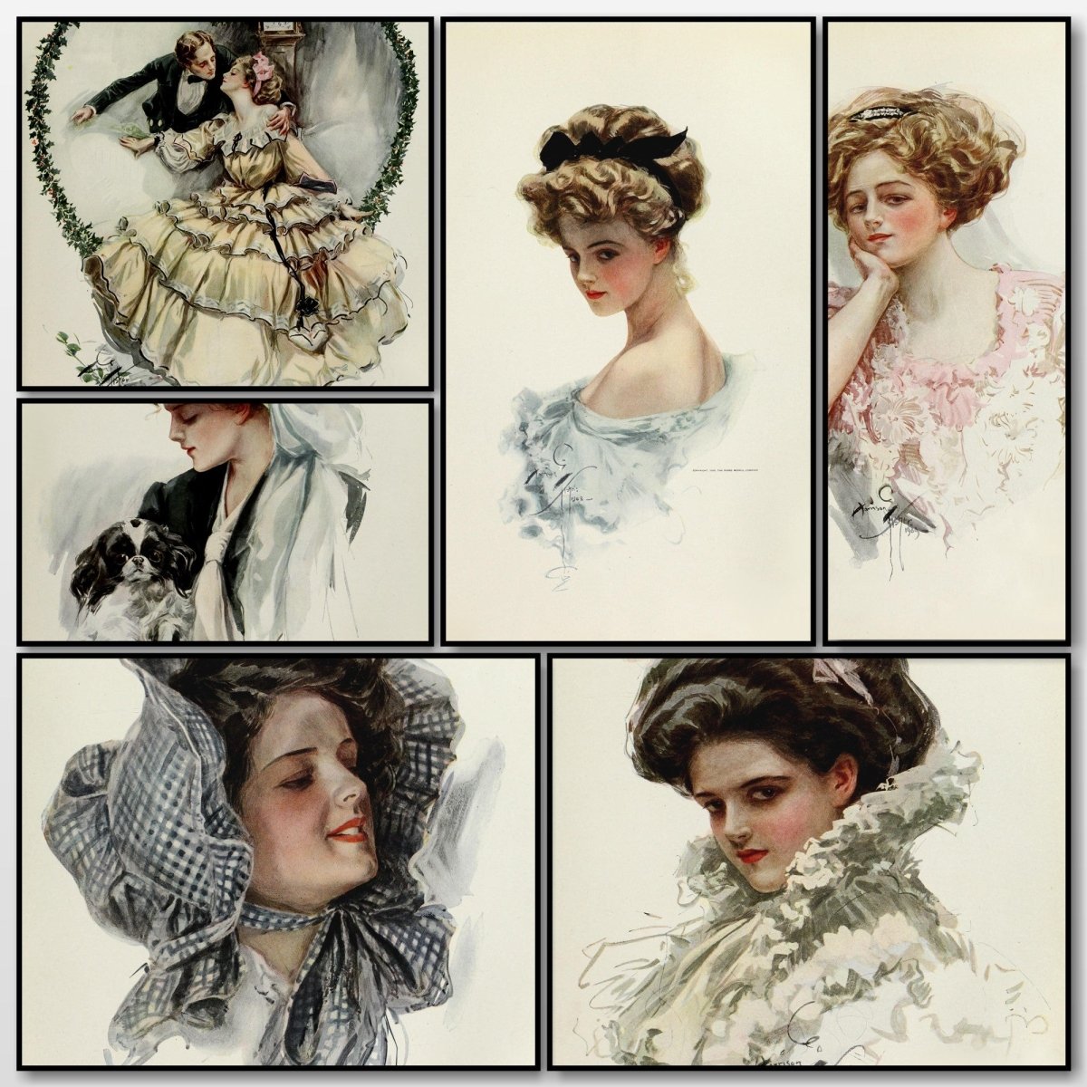 American Beauties 1909 - Harrison Fisher - 21 images | A snapshot of some of the images