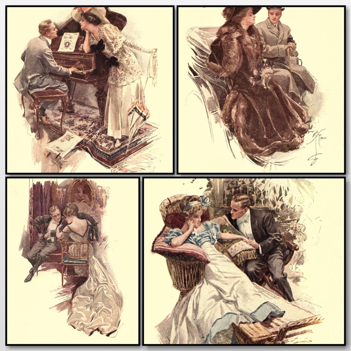 The Butterfly Man, 1910 - Harrison Fisher - 4 images | A snapshot of the images