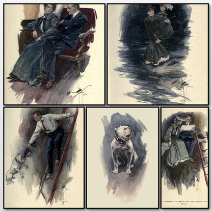 The Day of the Dog, 1904 - Harrison Fisher - 5 images | A snapshot of the images