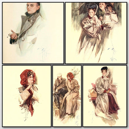 The Flyers, 1907 - Harrison Fisher - 5 images | A snapshot of the images