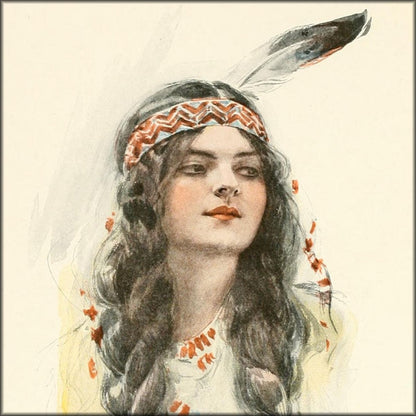 The Song of Hiawatha 1906 - Harrison Fisher - 16 images | Digital Download - 16 images