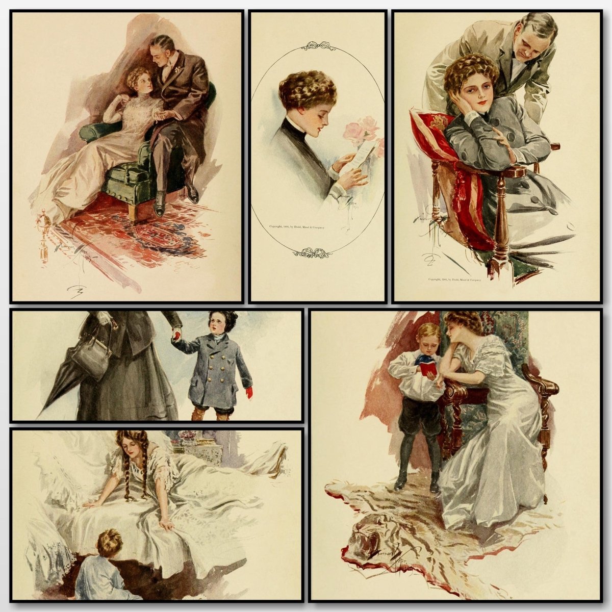 Their Hearts' Desire 1909 - Harrison Fisher - 6 images | A snapshot of the images