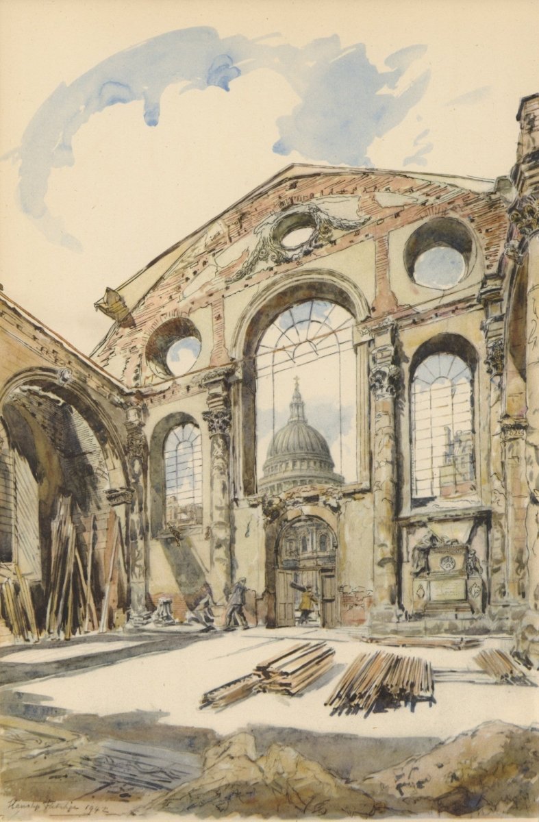 Bombed London 1947 - Hanslip Fletcher (1874-1955) - 38 images