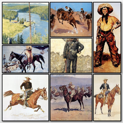 Frederic Remington Public Domain Images to Download | A snapshot of some of the images