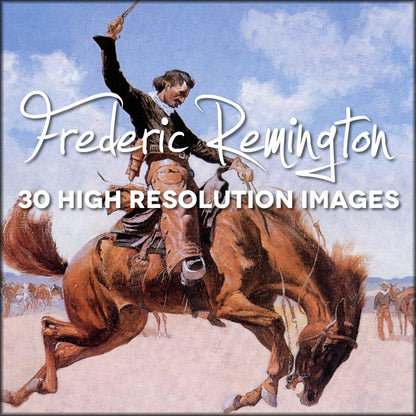Frederic Remington Public Domain Images to Download | Digital Download - 30 images