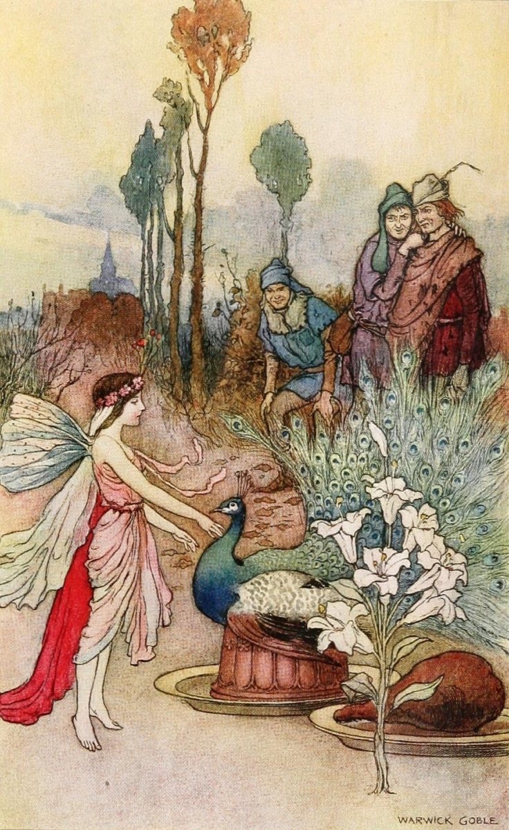 The Book of Fairy Poetry, 1920 - Warwick Goble - 16 images | Dimensions 1084 x 1768 pixels