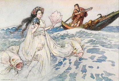 Green Willow & Japanese Fairy Tales 1910 - Warwick Goble | Dimensions 1981 x 1353 pixels