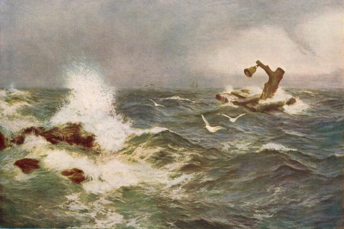 Peter Graham (1836-1921) - The Inchcape Rock 1908 | Dimensions 6400 x 4270 pixels