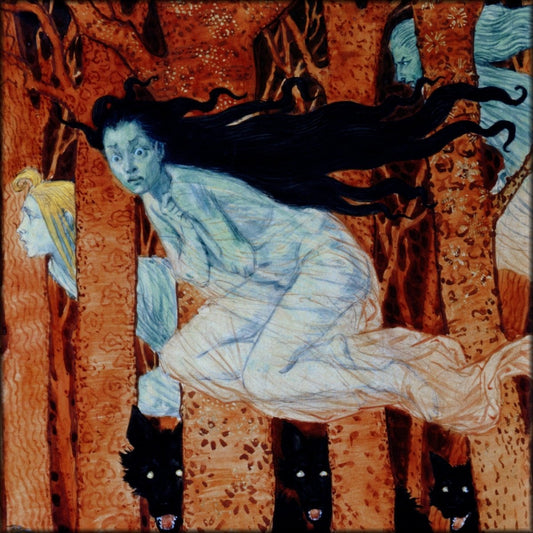 Eugène Grasset (1841-1917) - Three Woman and Three Wolves | Digital Download - 1 image